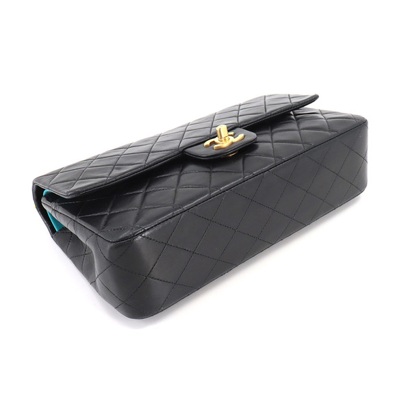 CHANEL Matelasse 25 Chain Shoulder Bag Leather Black Blue Bicolor A01112 Gold... - Picture 4 of 9